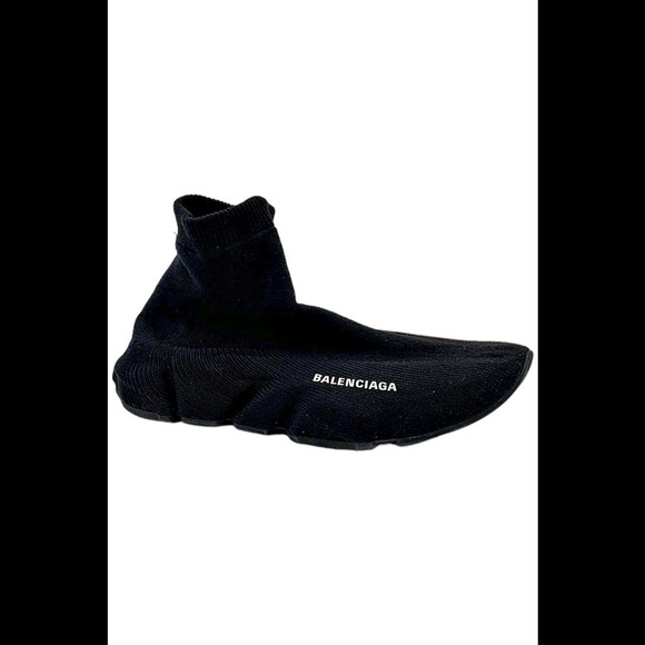 Balenciaga Women's Speed Recycled Knit Sneaker Black/Black - Medium - Picture 1 of 3